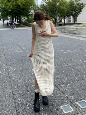「AZUL by moussy（アズールバイマウジー）のアイテム」を使った、𝑵𝒂𝒏𝒂さん（レディース・158cm）の夏コーディネート