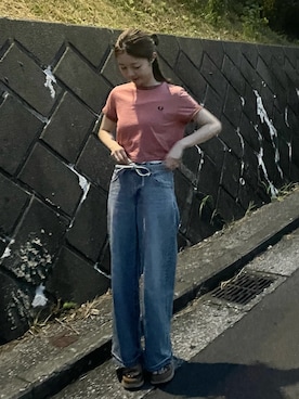 「Levi's（リーバイス）のアイテム」を使った、𝑵𝒂𝒏𝒂さん（レディース・158cm）の夏コーディネート