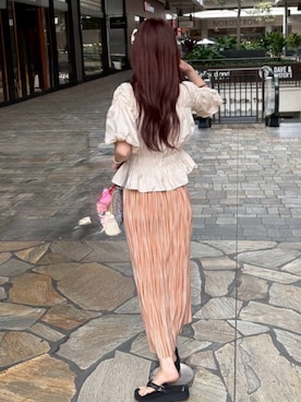 「wee9s（ウィークス）のアイテム」を使った、𝑵𝒂𝒏𝒂さん（レディース・158cm）の夏コーディネート