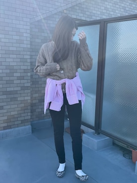 「JUNOAH（ジュノア）のアイテム」を使った、𝑵𝒂𝒏𝒂さん（レディース・158cm）の秋コーディネート