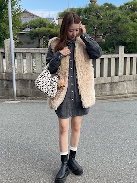 「GAP（ギャップ）のアイテム（トップス）」を使った、𝑵𝒂𝒏𝒂さん（レディース・158cm）の冬コーディネート