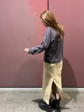 「AZUL by moussy（アズールバイマウジー）のアイテム」を使った、𝑵𝒂𝒏𝒂さん（レディース・158cm）の秋コーディネート