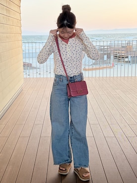 「COACH（コーチ）のアイテム」を使った、𝑵𝒂𝒏𝒂さん（レディース・158cm）の夏コーディネート