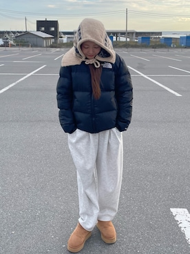 「アイテム（ニットキャップ/ビーニー）」を使った、𝑵𝒂𝒏𝒂さん（レディース・158cm）の冬コーディネート