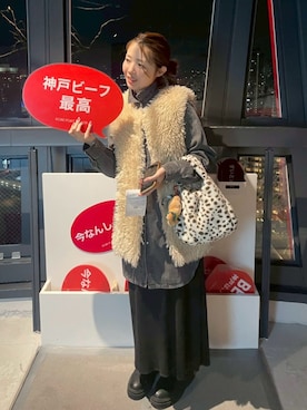 「GAP（ギャップ）のアイテム（トップス）」を使った、𝑵𝒂𝒏𝒂さん（レディース・158cm）の冬コーディネート