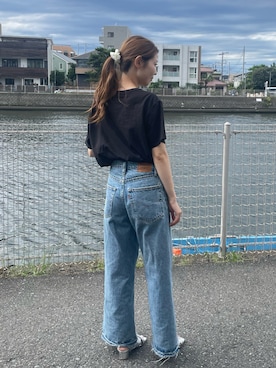 「アイテム（サンダル）」を使った、𝑵𝒂𝒏𝒂さん（レディース・158cm）の秋コーディネート