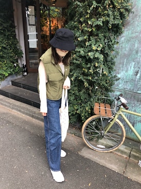 「H&M（エイチ・アンド・エム）のアイテム（ミリタリージャケット）」を使った、ｙｏｓｈｉｃｏさん（レディース・161cm）の秋コーディネート