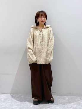 「アイテム（タンクトップ）」を使った、ヒトミさん（レディース・146cm・30代）の秋コーディネート