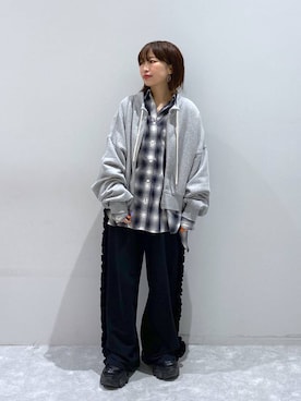 「アイテム（スウェットパンツ）」を使った、ヒトミさん（レディース・146cm・30代）の秋コーディネート