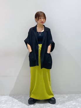 「アイテム（テーラードジャケット）」を使った、ヒトミさん（レディース・146cm・30代）の夏コーディネート