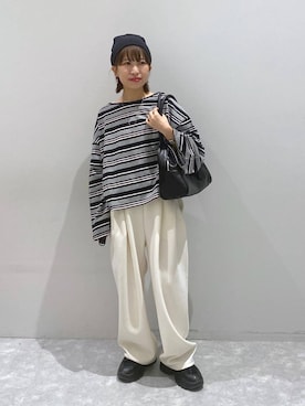 「アイテム（ニットキャップ/ビーニー）」を使った、ヒトミさん（レディース・146cm・30代）の秋コーディネート