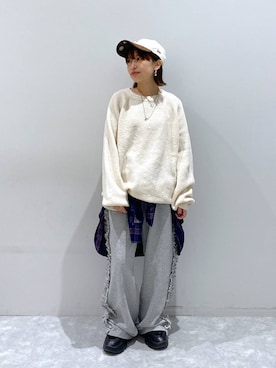 「アイテム（スウェットパンツ）」を使った、ヒトミさん（レディース・146cm・30代）の秋コーディネート