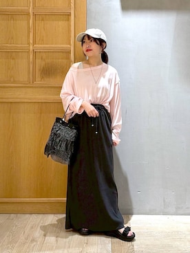 「アイテム（キャップ）」を使った、ヒトミさん（レディース・146cm・30代）の夏コーディネート
