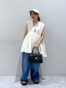 「アイテム（キャップ）」を使った、ヒトミさん（レディース・146cm・30代）の夏コーディネート