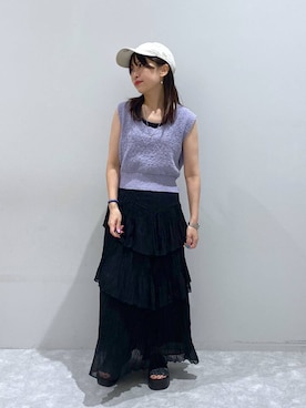 「アイテム（帽子）」を使った、ヒトミさん（レディース・146cm・30代）の夏コーディネート