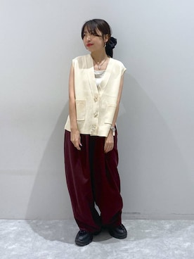 「アイテム（ヘアアクセサリー）」を使った、ヒトミさん（レディース・146cm）の夏コーディネート