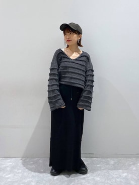 「アイテム（タンクトップ）」を使った、ヒトミさん（レディース・146cm・30代）の秋コーディネート