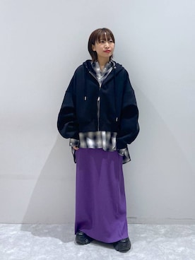 「アイテム（パーカー）」を使った、ヒトミさん（レディース・146cm・30代）の秋コーディネート