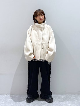 「アイテム（スウェットパンツ）」を使った、ヒトミさん（レディース・146cm・30代）の秋コーディネート