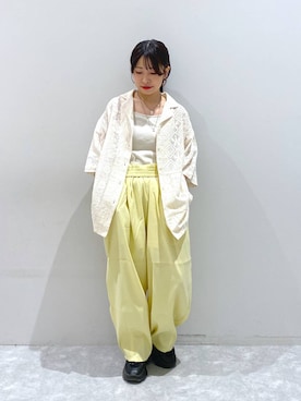 「アイテム（ヘアアクセサリー）」を使った、ヒトミさん（レディース・146cm）の夏コーディネート