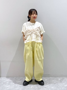 「アイテム（バレッタ/ヘアクリップ）」を使った、ヒトミさん（レディース・146cm）の夏コーディネート