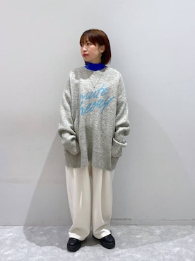 「アイテム（スウェットパンツ）」を使った、ヒトミさん（レディース・146cm）の冬コーディネート