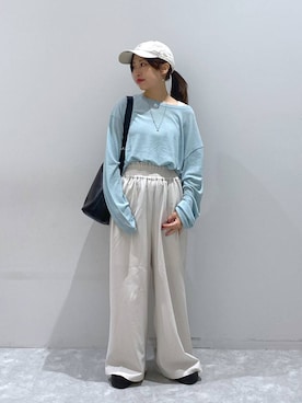 「アイテム（キャップ）」を使った、ヒトミさん（レディース・146cm・30代）の夏コーディネート