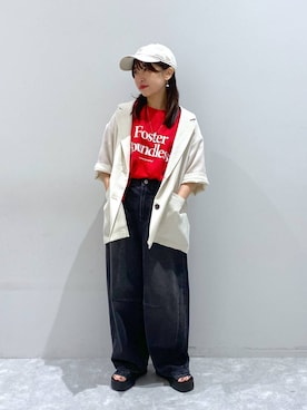 「アイテム（テーラードジャケット）」を使った、ヒトミさん（レディース・146cm・30代）の夏コーディネート