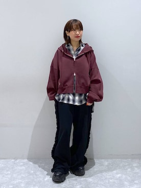 「アイテム（スウェットパンツ）」を使った、ヒトミさん（レディース・146cm・30代）の秋コーディネート