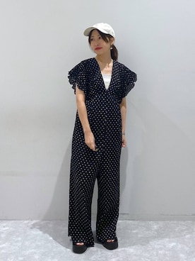 「アイテム（キャップ）」を使った、ヒトミさん（レディース・146cm・30代）の夏コーディネート