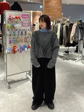 「アイテム（スウェットパンツ）」を使った、ヒトミさん（レディース・146cm・30代）の冬コーディネート