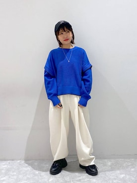 「アイテム（スウェットパンツ）」を使った、ヒトミさん（レディース・146cm・30代）の秋コーディネート