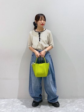 「アイテム（バレッタ/ヘアクリップ）」を使った、ヒトミさん（レディース・146cm）の夏コーディネート