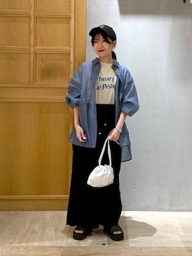 「アイテム（ショルダーバッグ）」を使った、ヒトミさん（レディース・146cm・30代）の夏コーディネート