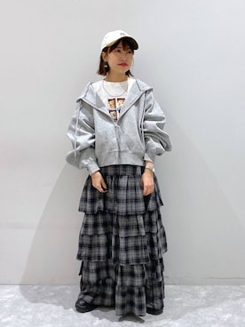 「アイテム（パーカー）」を使った、ヒトミさん（レディース・146cm・30代）の秋コーディネート