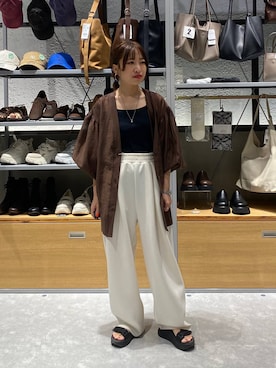 「アイテム（スウェットパンツ）」を使った、ヒトミさん（レディース・146cm）の秋コーディネート