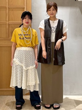 「アイテム（ベスト）」を使った、ヒトミさん（レディース・146cm・30代）の夏コーディネート