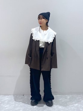 「アイテム（テーラードジャケット）」を使った、ヒトミさん（レディース・146cm）の秋コーディネート