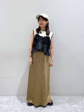 「アイテム（タンクトップ）」を使った、ヒトミさん（レディース・146cm）の夏コーディネート