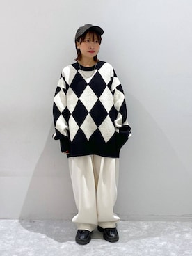 「アイテム（スウェットパンツ）」を使った、ヒトミさん（レディース・146cm・30代）の秋コーディネート