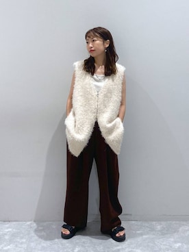 「アイテム（ベスト）」を使った、ヒトミさん（レディース・146cm・30代）の夏コーディネート