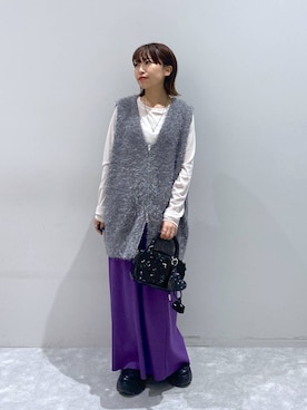 「アイテム（ベスト）」を使った、ヒトミさん（レディース・146cm・30代）の秋コーディネート