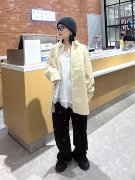 「LOWRYS FARM（ローリーズファーム）のアイテム（シャツ/ブラウス）」を使った、ヒトミさん（レディース・146cm）の秋コーディネート