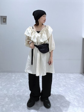 「LOWRYS FARM（ローリーズファーム）のアイテム（スニーカー）」を使った、ヒトミさん（レディース・146cm）の夏コーディネート