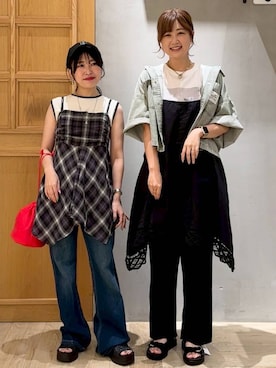 「アイテム（チュニック）」を使った、ヒトミさん（レディース・146cm）の夏コーディネート