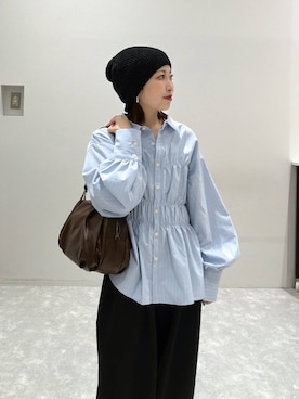 「PAGEBOY（ページボーイ）のルーズサマービーニー（ニットキャップ/ビーニー）」を使った、ヒトミさん（レディース・146cm）の夏コーディネート