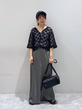 「アイテム（タンクトップ）」を使った、ヒトミさん（レディース・146cm・30代）の夏コーディネート