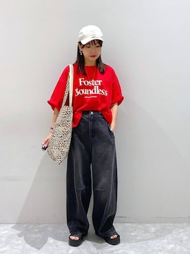 「アイテム（キャップ）」を使った、ヒトミさん（レディース・146cm・30代）の夏コーディネート