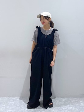 「アイテム（キャップ）」を使った、ヒトミさん（レディース・146cm・30代）の夏コーディネート