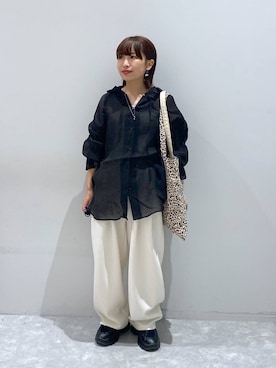 「アイテム（スウェットパンツ）」を使った、ヒトミさん（レディース・146cm・30代）の秋コーディネート